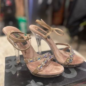 Johnathan Kayne prom/pageant heels and earrings to match